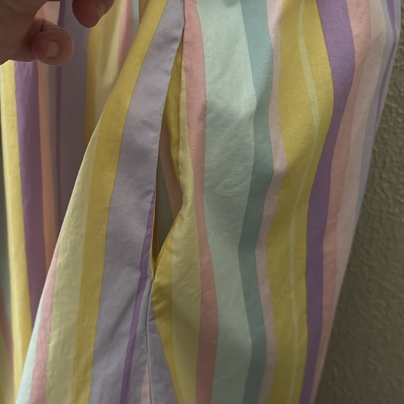 Womens Plus Torrid Mini Poplin StripeTie-Front Skater Dress, 3/3X, Spring Summer - Picture 3 of 7